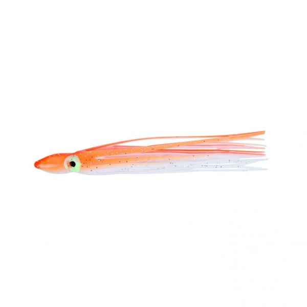 5x OCTOPUS FLASHMER 11 cm - ORANGE  V/BLANC (O)