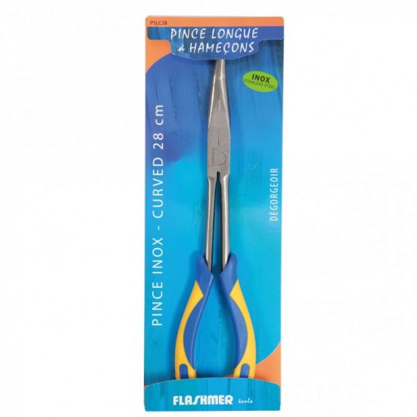 PINCE LONGUE A HAMECON INOX - 28 cm - CURVED