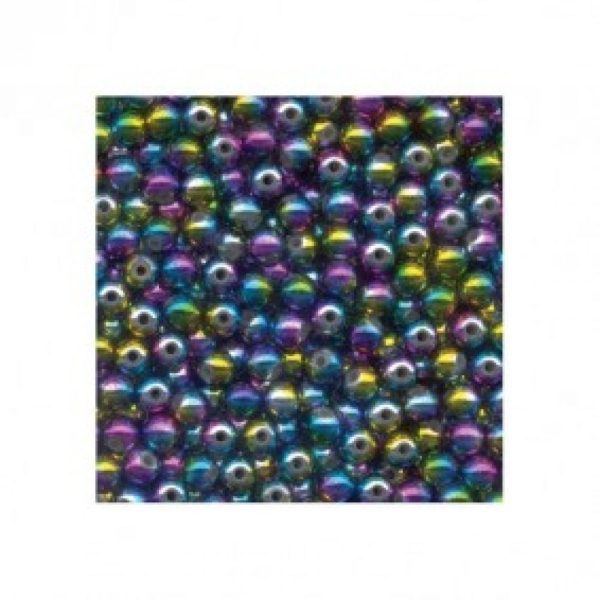 Perle aurora 5 mm arc en ciel