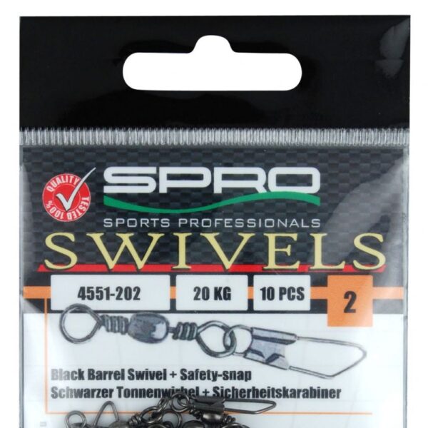 SPRO BARREL SWIVEL SAFETY SNAP N10