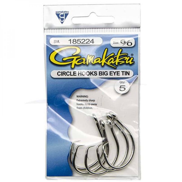 SALT CIRCLE HOOKS BIG EYE TIN 6/0