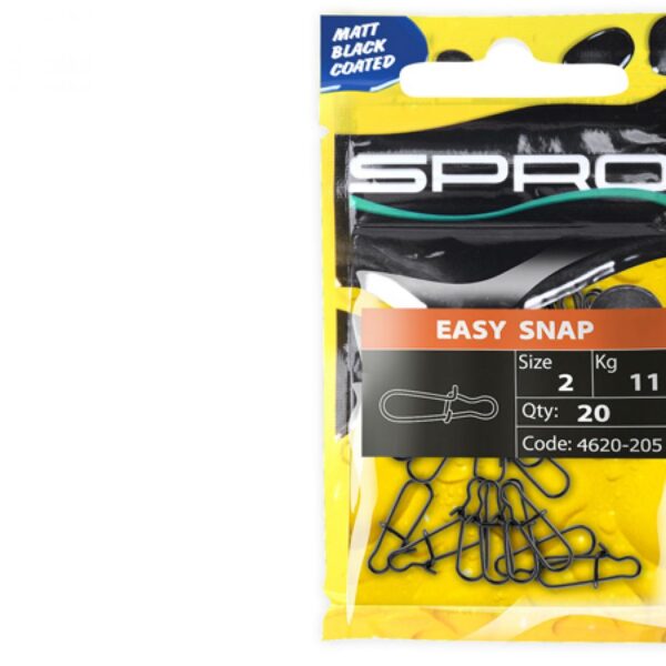 SPRO MATTE BLACK EASY SNAP+RG SWIVEL 00+12