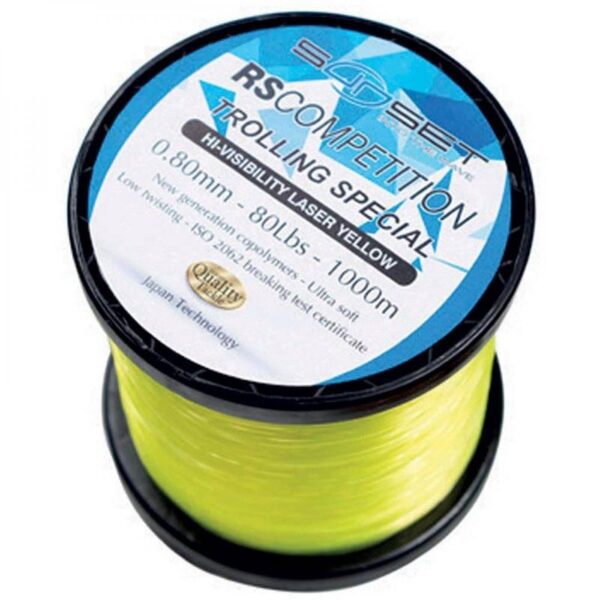 SUNSET RS COMPETITION TROLLING HI-VISIBILITY  LASER YELLOW 0.50MM 30LBS 1000M