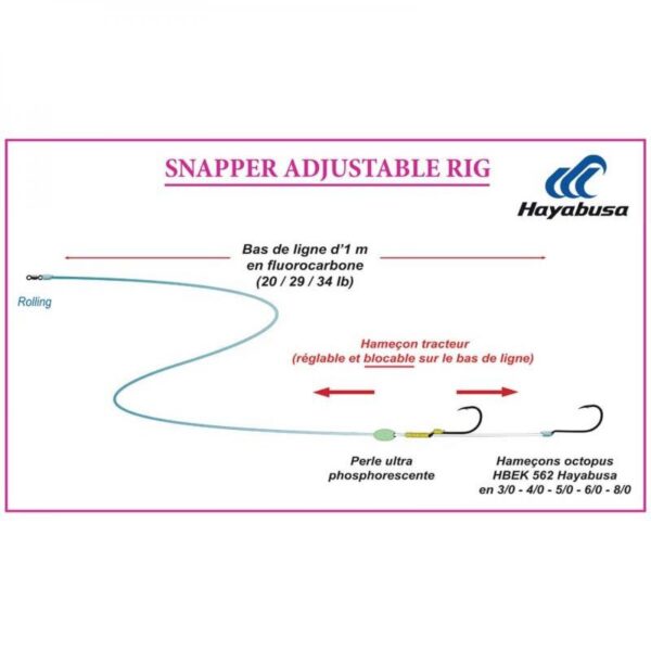 HAYABUSA SNAPPER ADJUSTABLE RIG BEK562 5/0